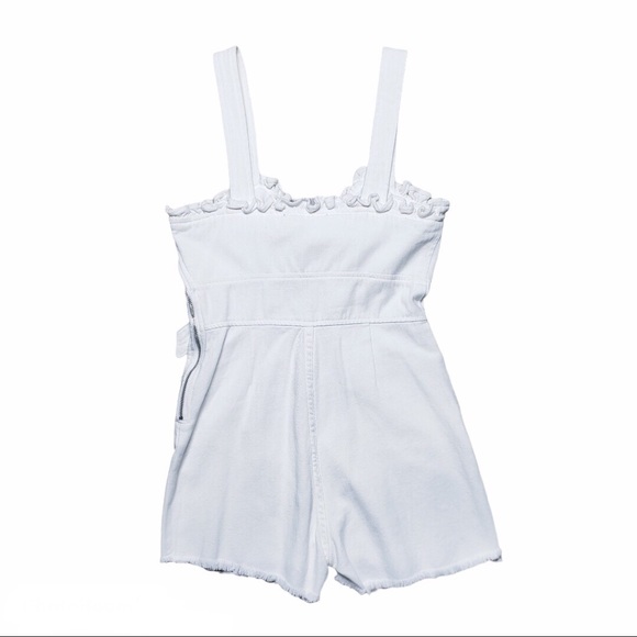 white denim romper - Picture 2 of 4